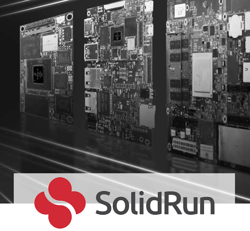 We sell hardware from SolidRun SolidRun manufactures embedded system components, mainly minicomputers, singleboard computers and computer-on-module devices.