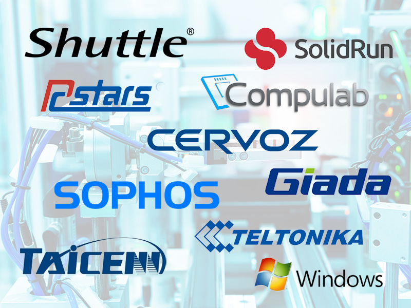 Brands som leverer hardware af særlig god kvalitet og som passer ind i vores sortiment af industri egnede PC- og serverprodukter, IoT-Gateways, Panel-PC, Displays og Netværksudstyr.