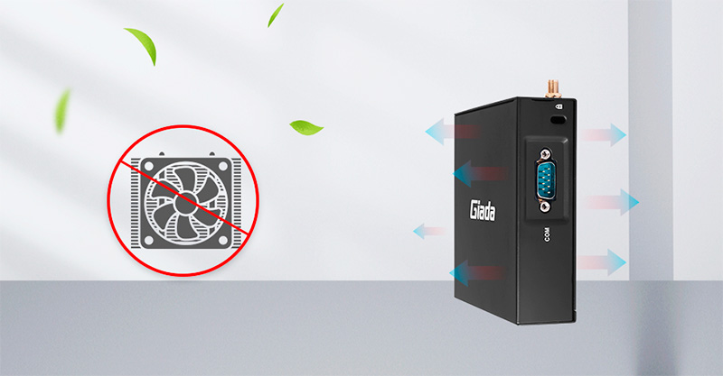 Fanless PC With a passive thermal cooling system, the fanless design reduces the error rate and makes the device run noise-free and dust-proof.