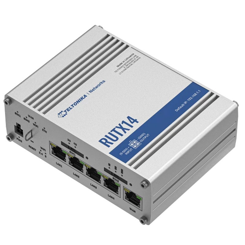 RUTX14 -4G LTE CAT12 industriel mobilrouter